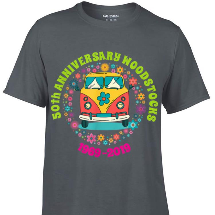 Awesome Woodstocks 50th Anniversary Peace Bus 1969 2019 shirt
