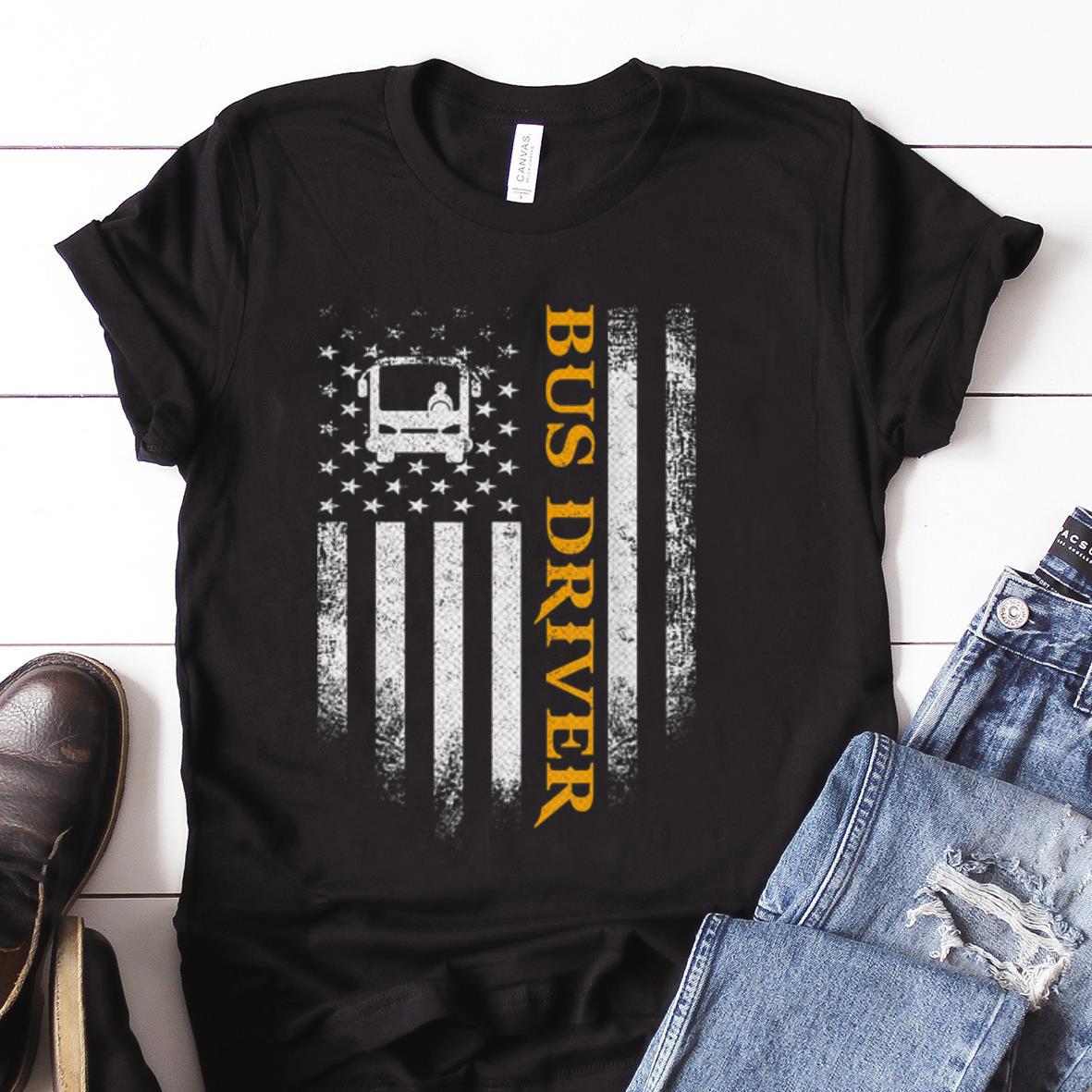  Best price Bus Driver American Flag Patriotic shirt