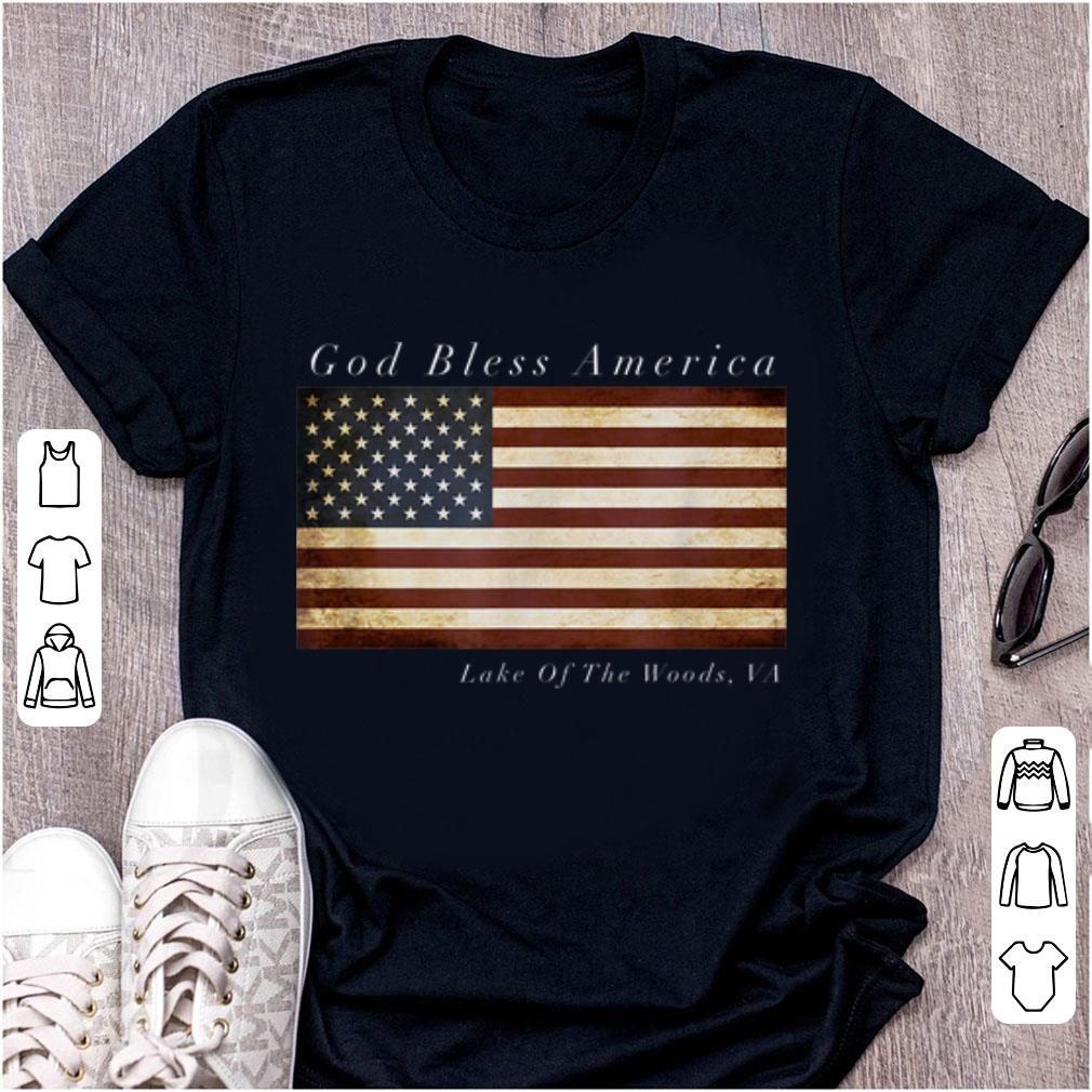  Best price God Bless American Lake Of the Wood Va Usa Flag shirt