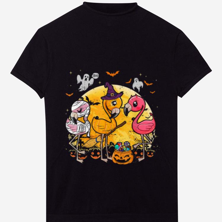 Funny Flamingo Lover Funny Pumpkin Halloween Party shirt