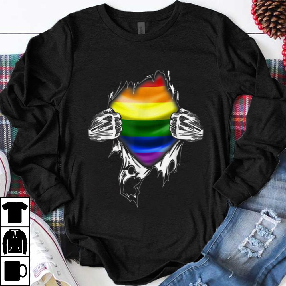 Funny Superhero Ripped LGBT Gay Pride shirt