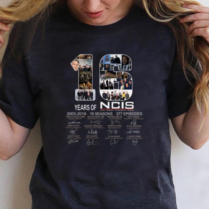 Hot 16 Years Of NCIS 2003 - 2019 Signature shirt