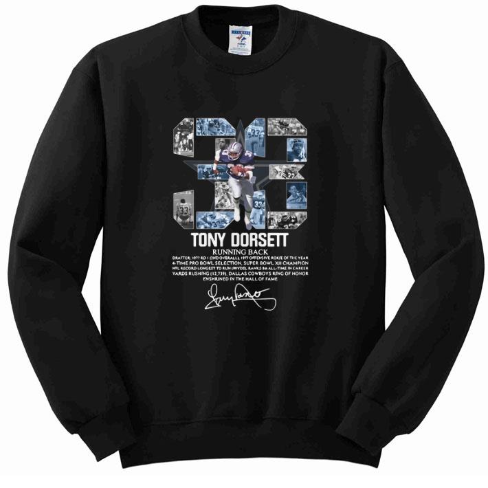 Hot 33 Tony Dorsett Running back signature shirt