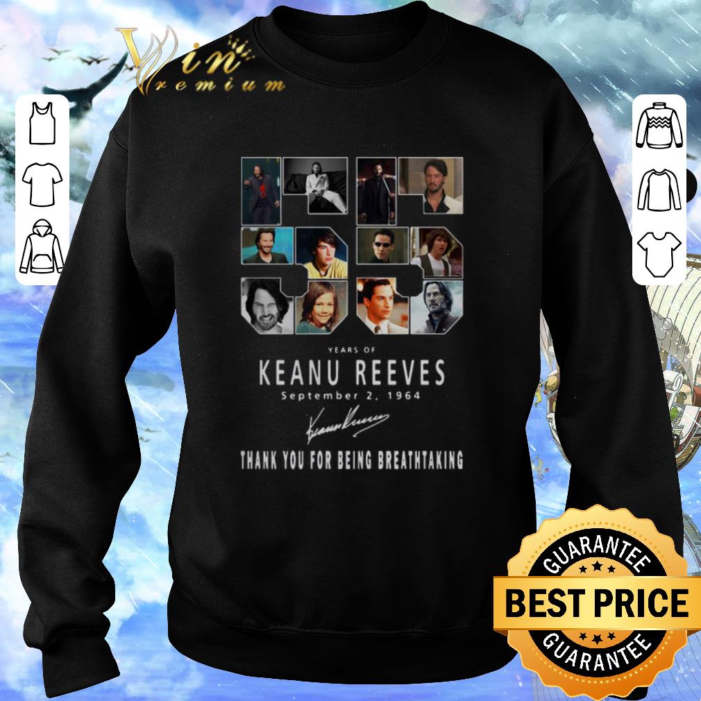 Hot 55 Years of Keanu Reeves september 2 1964 signature shirt