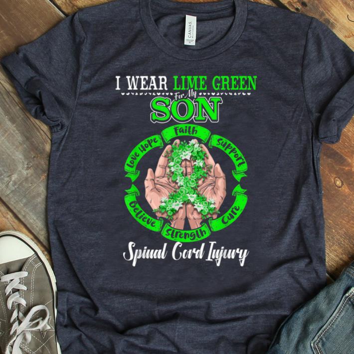 Hot I Wear Lime Green For My Son Spinal Cord Injury shirt