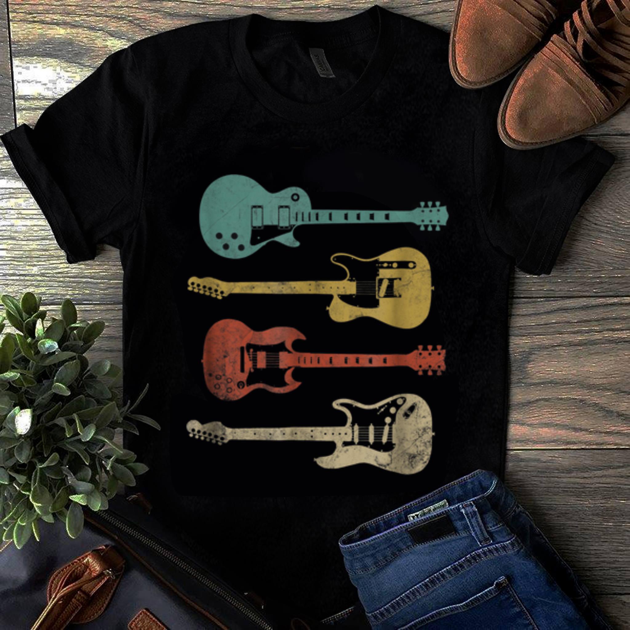  Hot Vintage Electric Guitar Distressed shirt