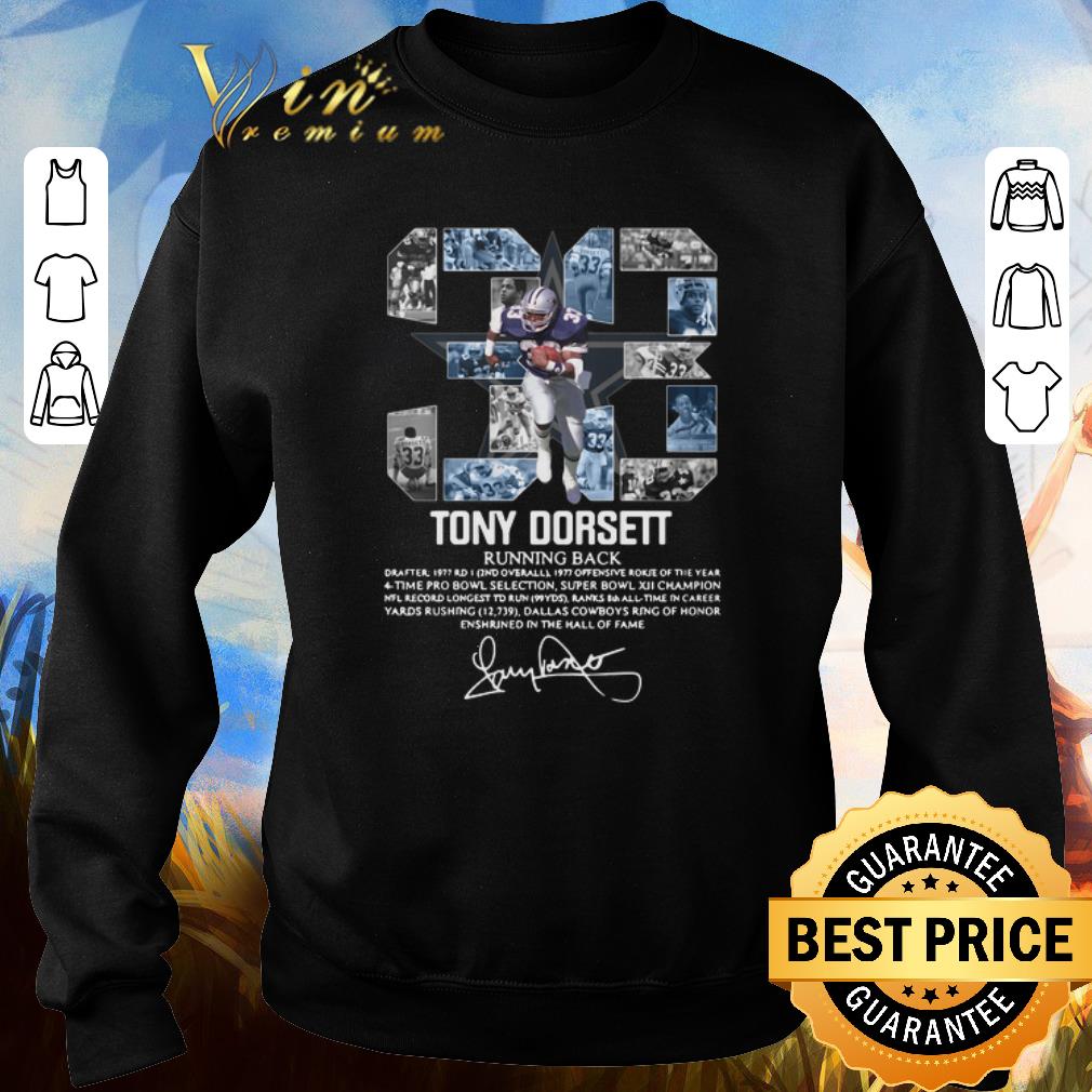 Nice 33 Tony Dorsett Running back signature shirt