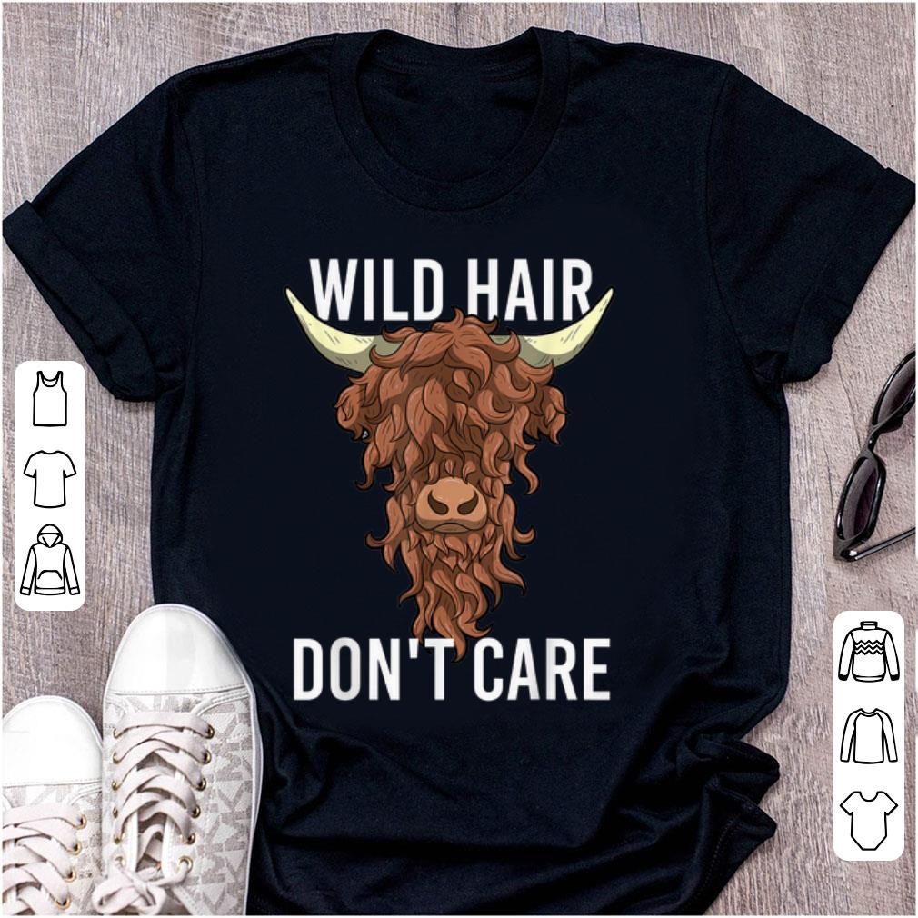 Nice Highland Cow Wild Hair Don't Care shirt