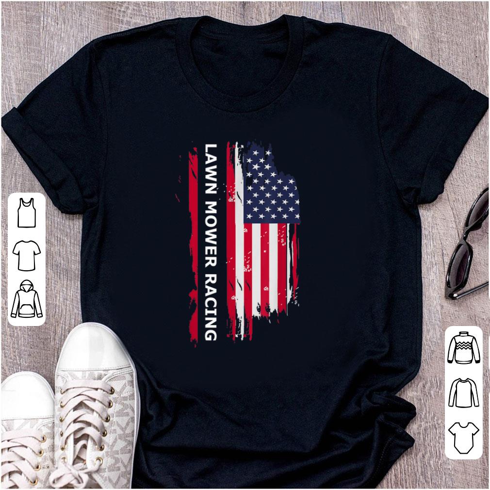 Nice Lawn Mower Racing American Flag shirt