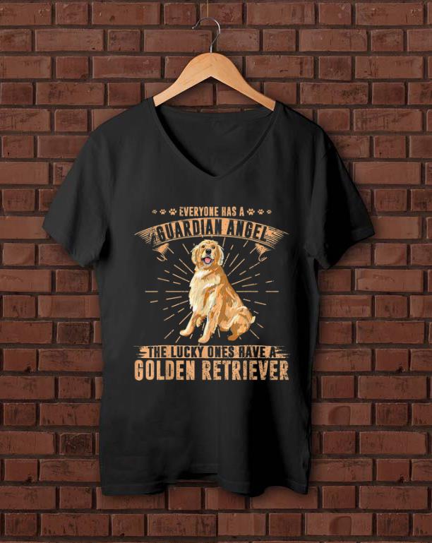 Official Everyone Has A Guardian Angel The Lucky Ones Have A Golden Retriever shirt