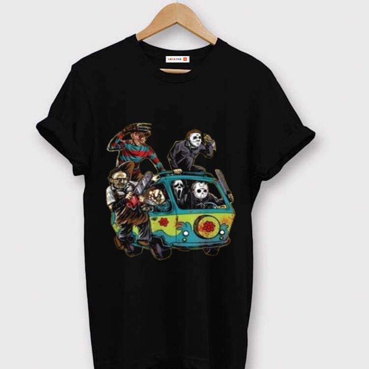 Official Funny Retro Camper Full Of Psychos Serial Killer Halloween shirt