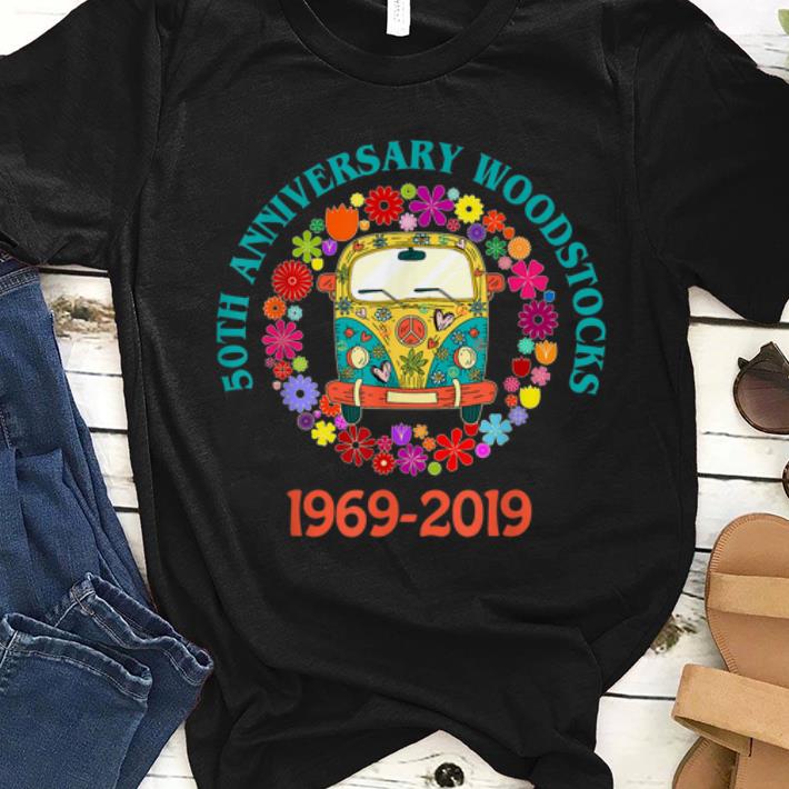 Official Hippie Woodstock 50th Anniversary Peace Bus shirt