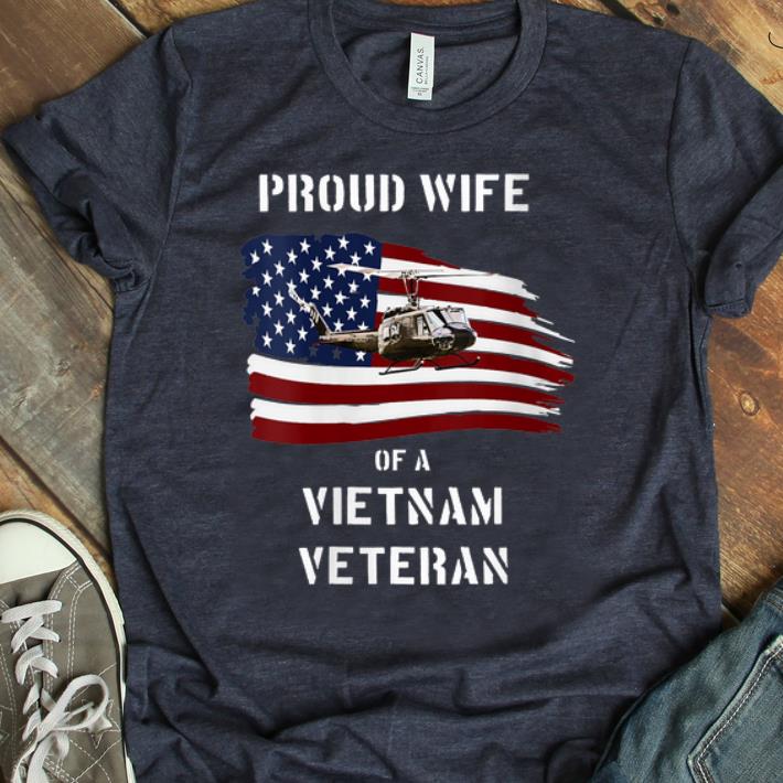 Official Proud Wife of a Vietnam Veteran Air Force America Flag shirt