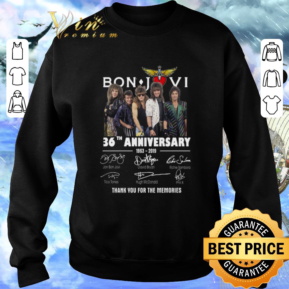 Original Bon Jovi 36th anniversary 1963-2019 thank you for the memories shirt 6 Original Bon Jovi 36th anniversary 1963-2019 thank you for the memories shirt