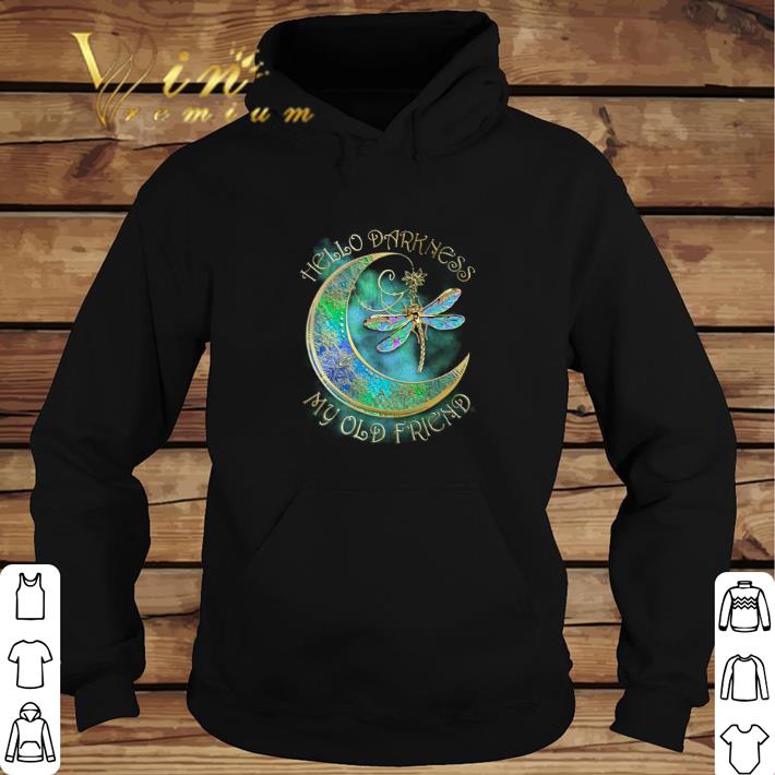 Original Dragonfly moon hello darkness my old friend shirt