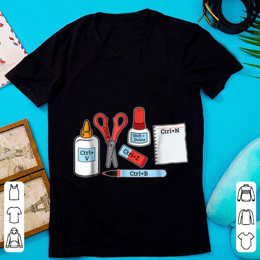 Original Real Life Computer Keyboard Shortcut Keys shirt
