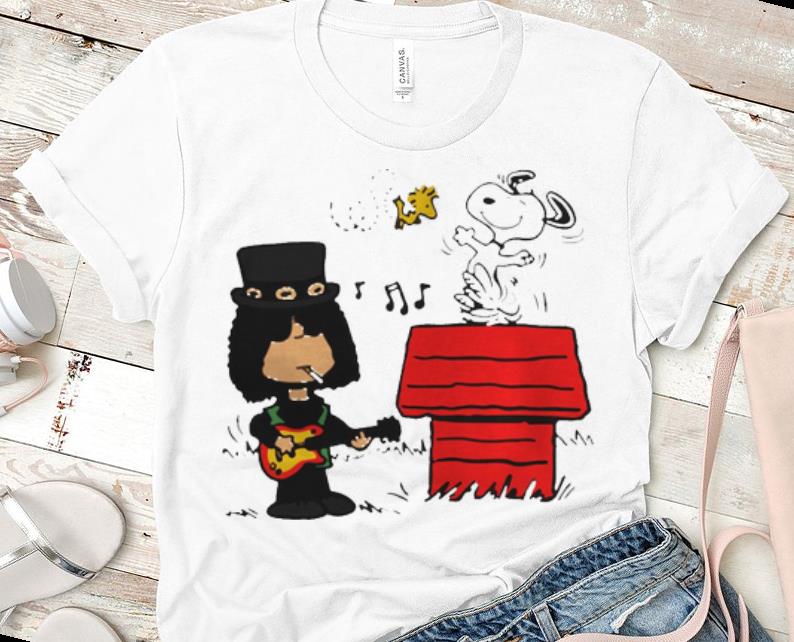 Original Slash Guns N' Roses Snoopy And Woodstock shirt