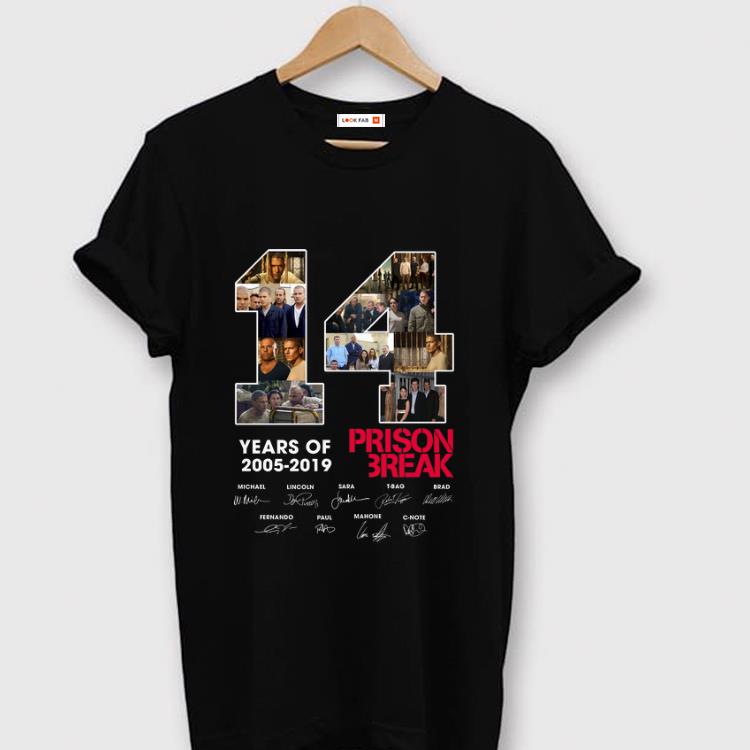 Premium 14 Years Of Prison Break 2005 2019 signature shirt