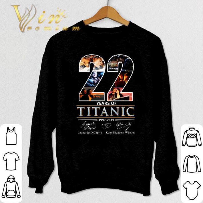 Premium 22 Years of Titanic Leonardo Dicaprio Kate Elizabeth Winslet shirt