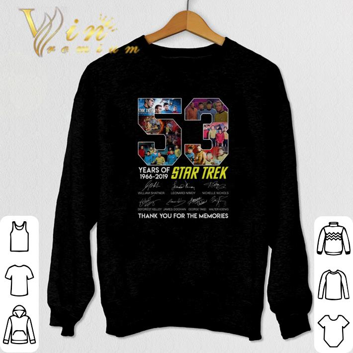 Premium 53 years of Star Trek 1966-2019 signatures thank you for the memories shirt