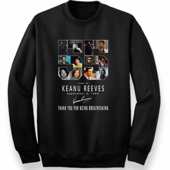 Premium 55 Years of Keanu Reeves september 2 1964 signature shirt
