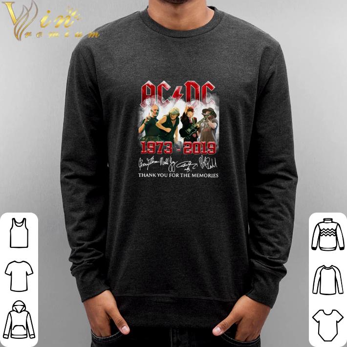 Premium ACDC 1973-2019 signatures thank you for the memories shirt