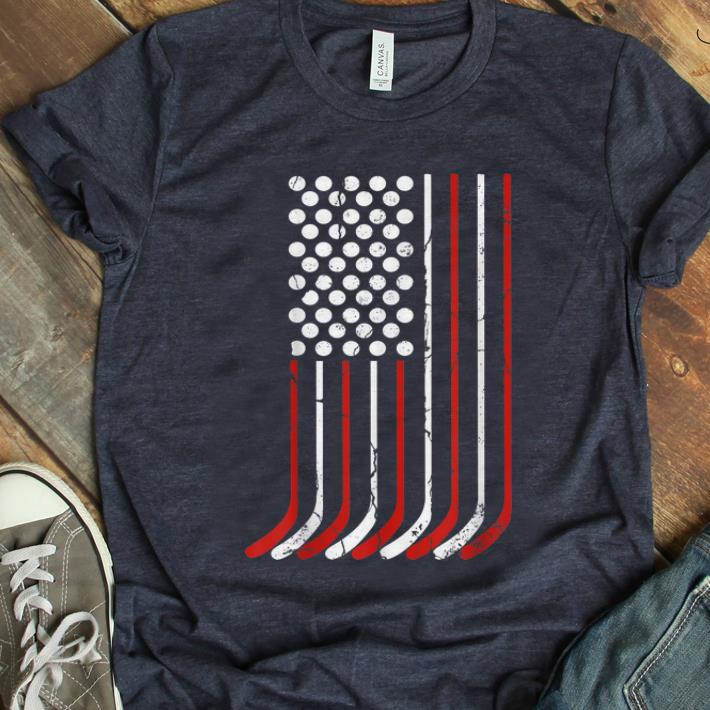  Premium American Flag Hockey Bat 4th Of July Independence Day shirt