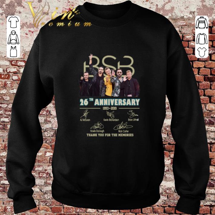 Premium Backstreet Boys BSB 26th anniversary 1993-2019 signatures shirt