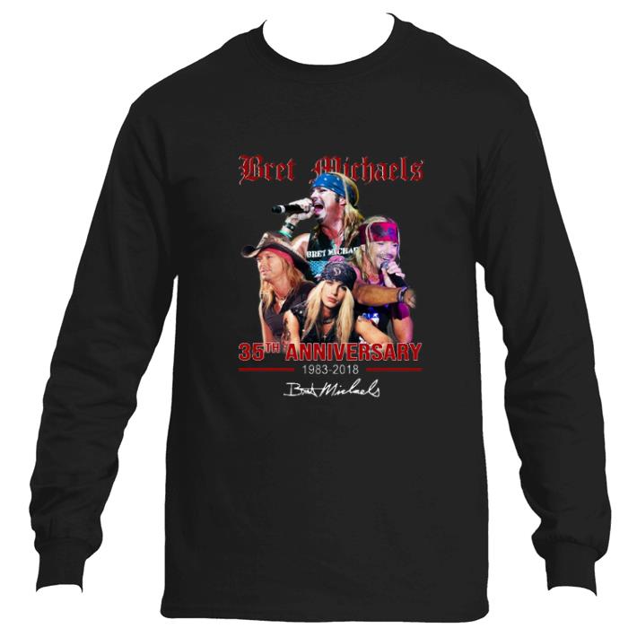 Premium Bret Michaels 35th Anniversary 1983-2018 signatures shirt