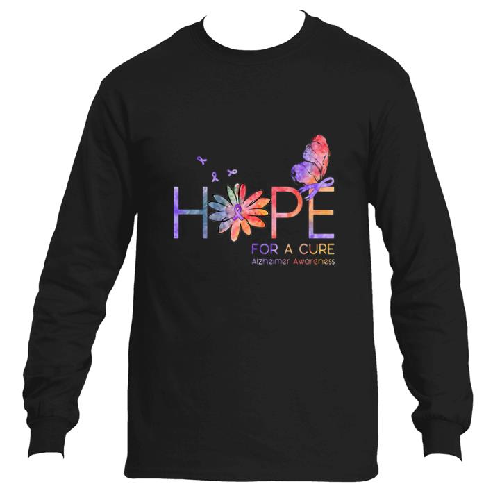 Premium Butterfly Hope for a cure Alzheimer Awareness flower shirt