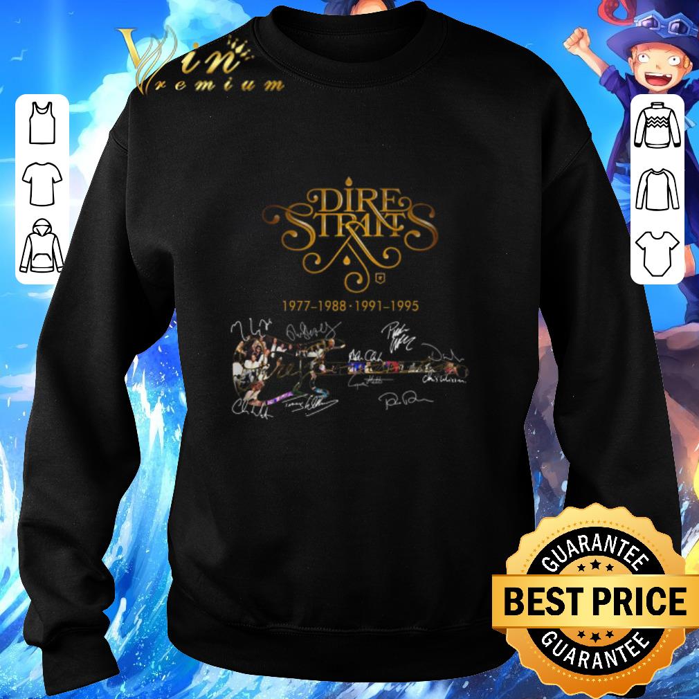 Premium Dire Straits 1977-1988 1991-1995 signatures shirt