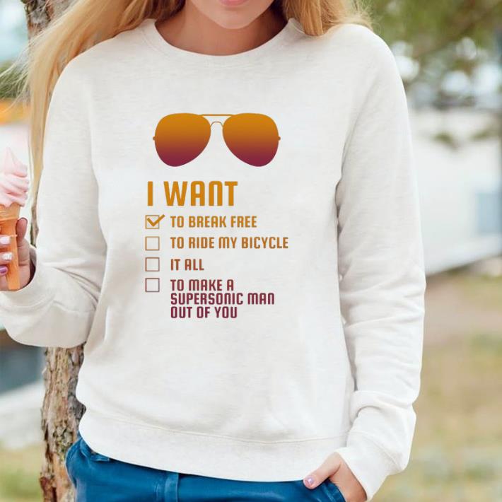Premium Freddie Mercury I want to break free to ride my bicycle it rall shirt