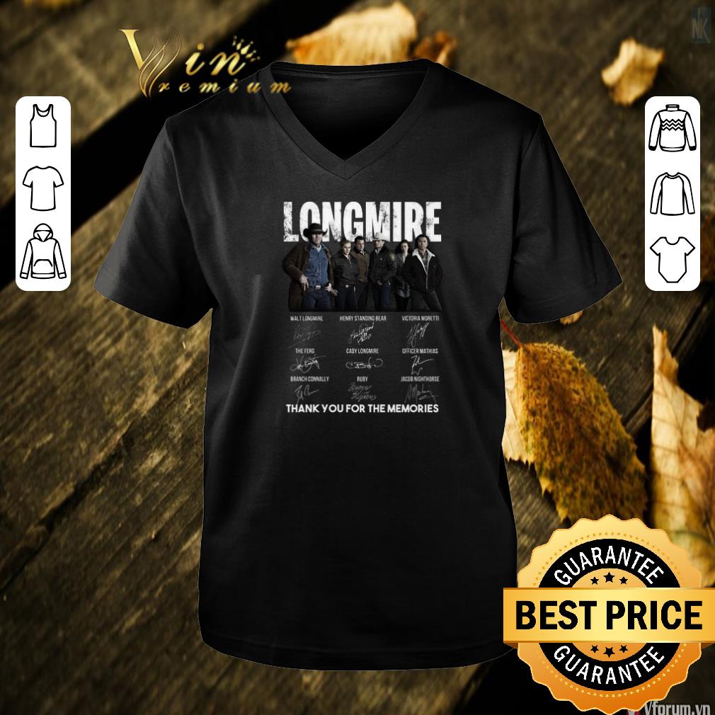 Premium Longmire signatures thank you for the memories-Recovered shirt