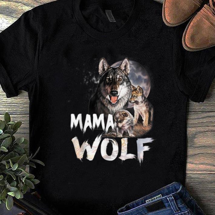 Premium Mama Wolf Family Wolves Moon Mom shirt