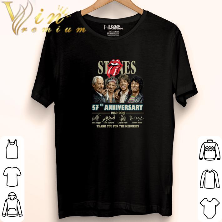 Premium The Rolling Stones 57th anniversary 1962-2019 signatures shirt