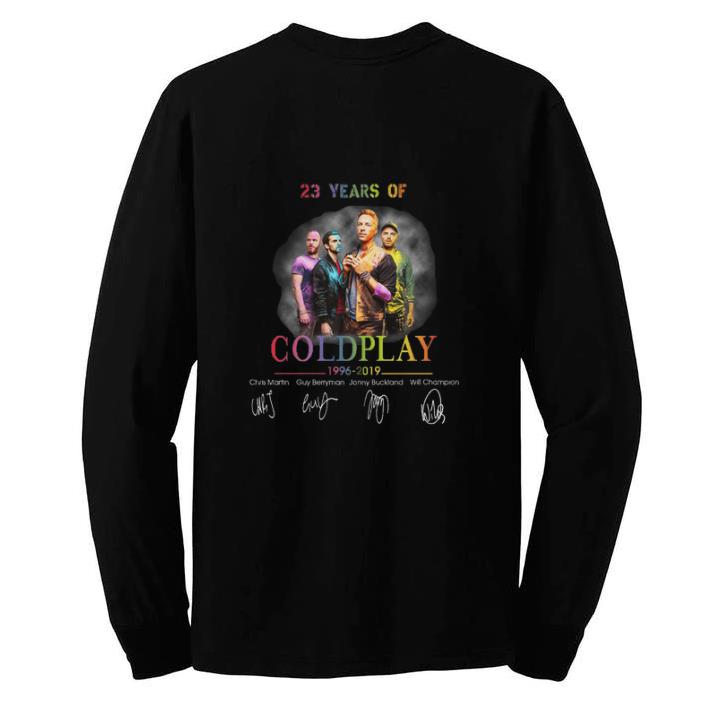 Pretty 23 years of Coldplay 1996-2019 signatures shirt