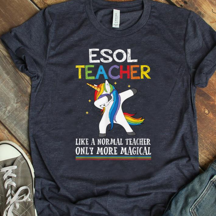 Pretty Esol Dabbing Unicorn Back To School shirt