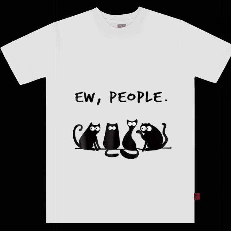 Pretty Ew People Black Meowy Cat shirt
