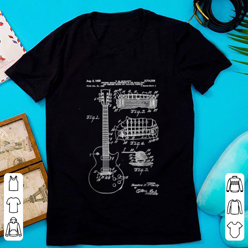 Pretty Guitar Patent Print 1955 shirt