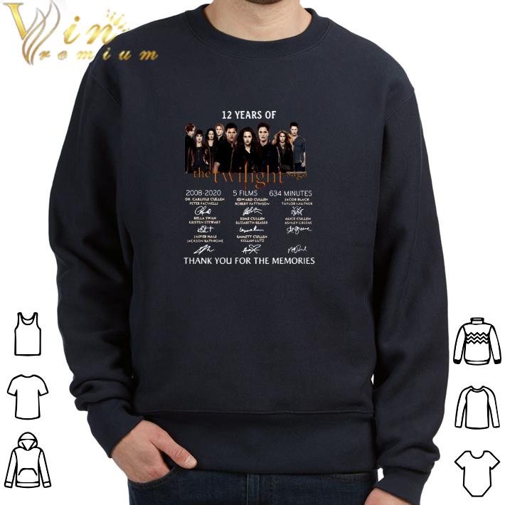 Top 12 Years Of The Twilight Saga 2008-2020 signatures shirt