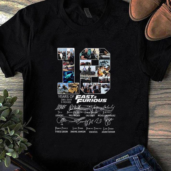 Top 18 Anniversary Fast And Furious 2001-2019 Signature shirt