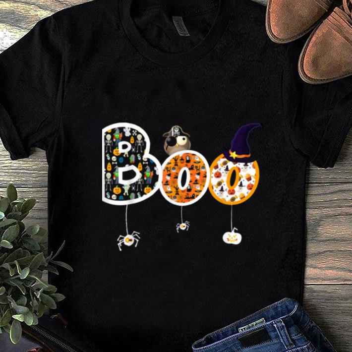 Top Boo Halloween Costume Spiders, Ghosts, Pumkin & Witch Hat shirt