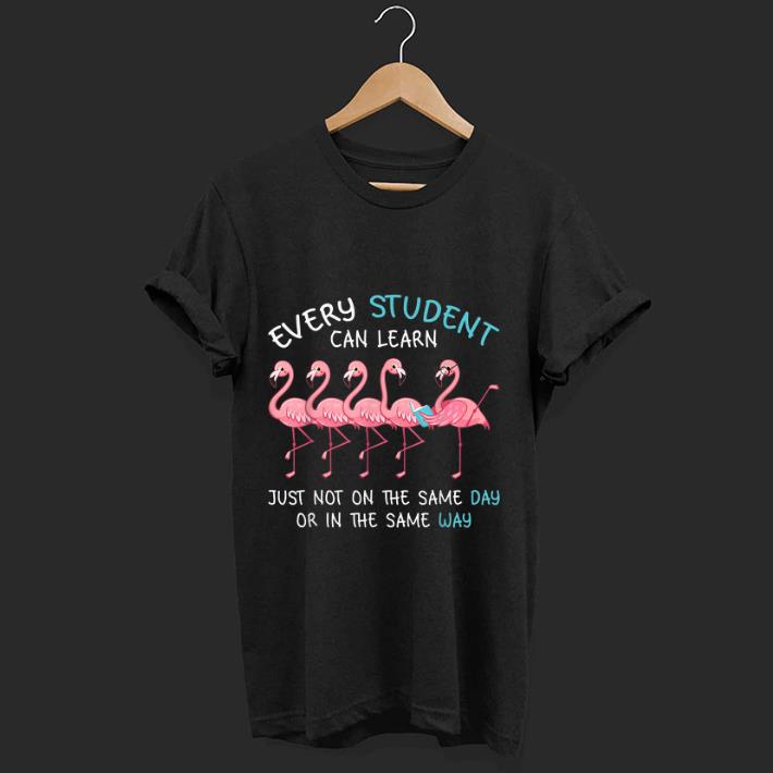 Top Every Student Can Learn Just Not On The Same Day Or in The Same Way Flamingo shirt