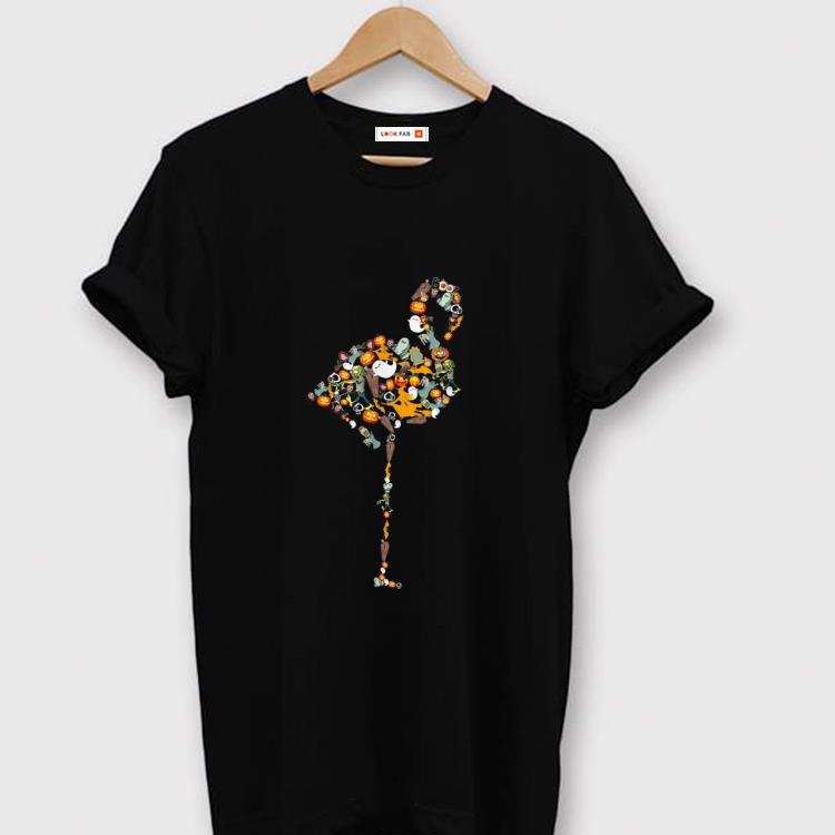 Top Flamingo Happy Halloween Cute Mummy Witch Demon shirt