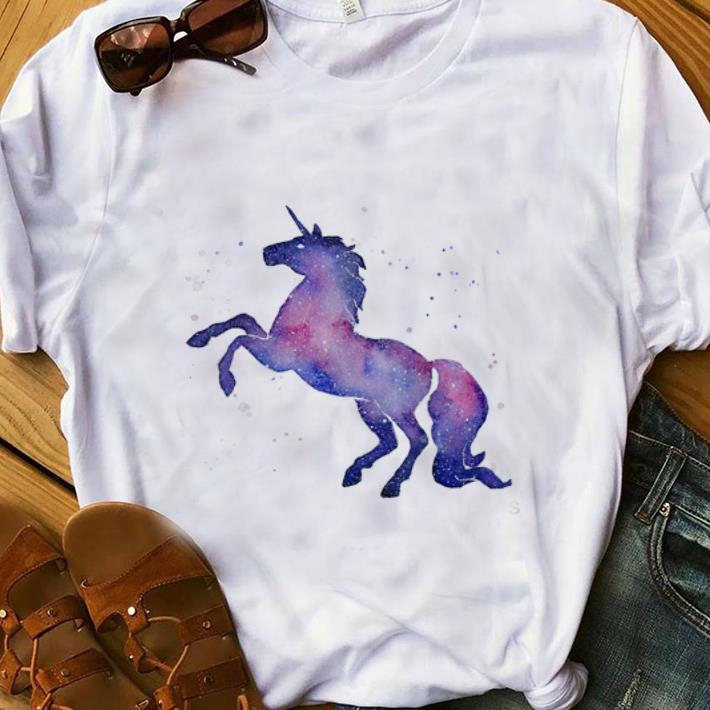 Top Galaxy Unicorn Watercolor shirt