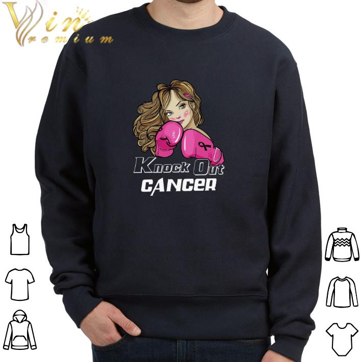 Top Girl Boxing knock out cancer shirt