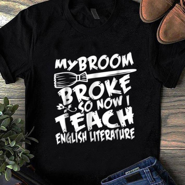 Top Halloween Witch Broom Teacher English Literature shirt