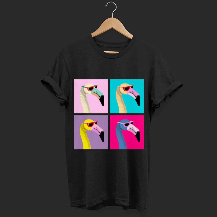 Top Pop-art Flamingo Illustrated shirt