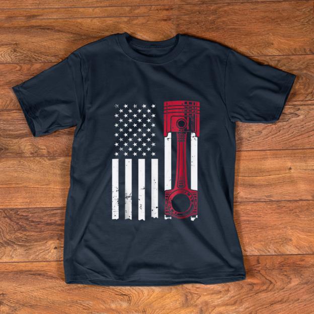 Awesome American Flag Piston Muscle Car shirt