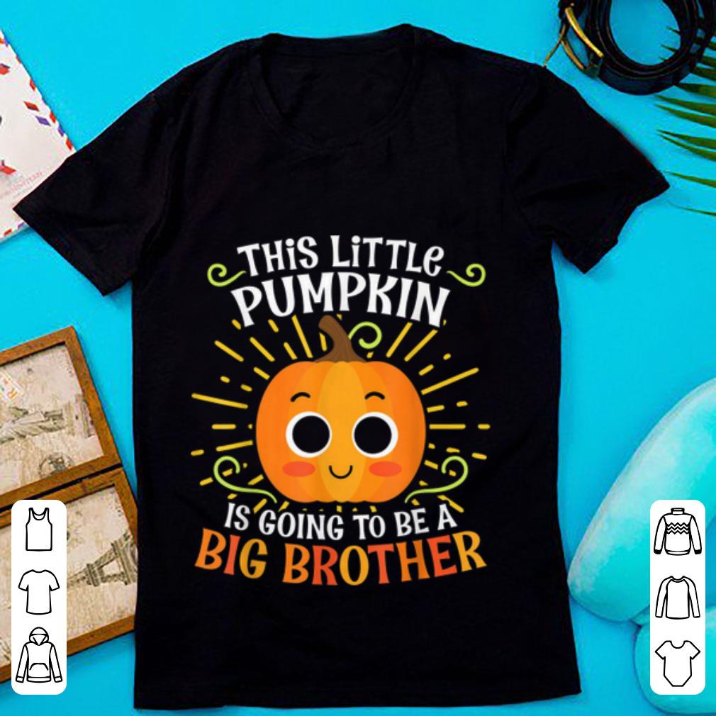 Awesome Big Brother Cute Halloween Pumpkin Pregnancy Announcement shirt